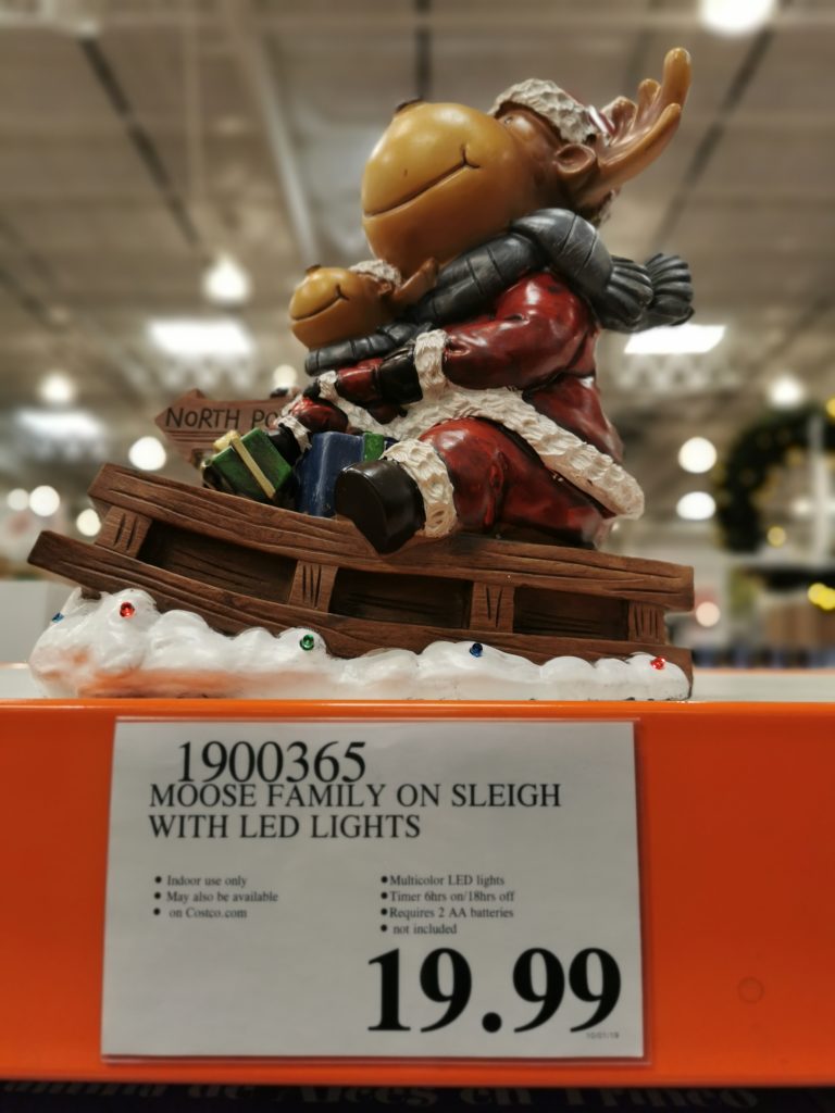 Costco1900365MooseFamilyonSleighwithLEDLightstag CostcoChaser