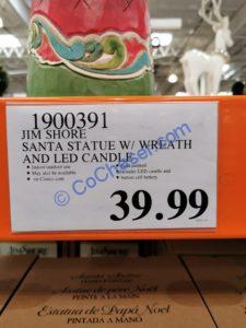 Costco-1900391-Jim-Shore-Santa-Statue-with-LED-Candle-tag
