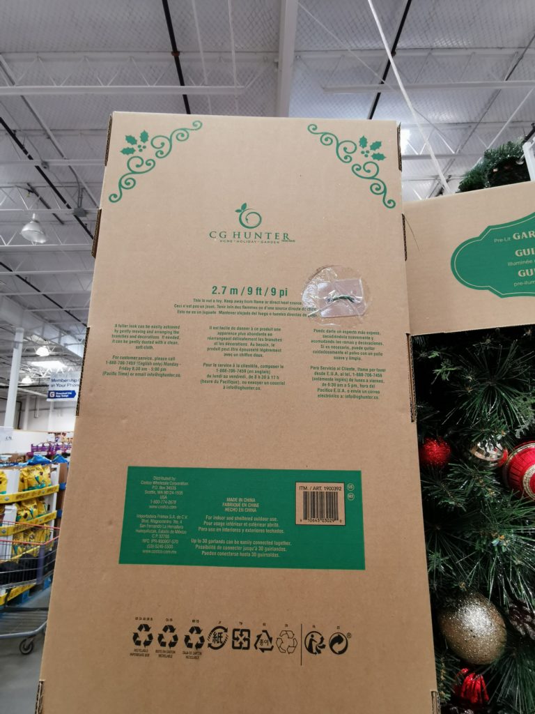 Costco19003929LEDDecoratedRedandGoldGarland1 CostcoChaser