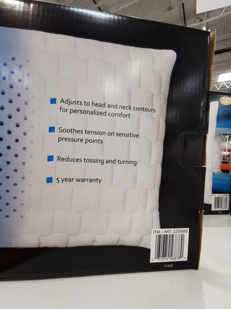 Costco2258888IsotonicPerfectCoolMemoryFoamPillowspec CostcoChaser