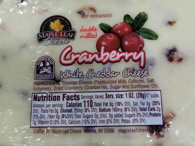 Costco36160MapleLeafCheeseCranberryWhiteCheddrname CostcoChaser