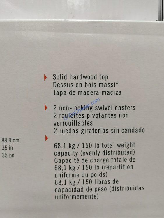 Costco1044715TRINITY3tierKitchenCartspec CostcoChaser