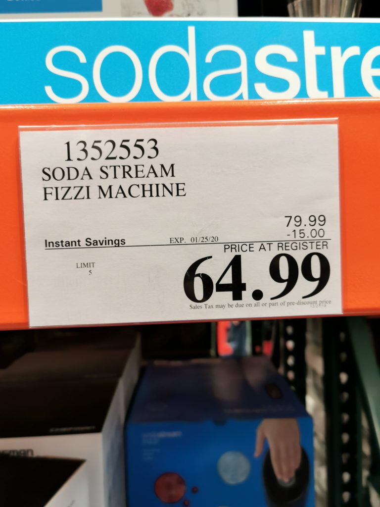 Sodastream Fizzi Sparkling Water Machine CostcoChaser