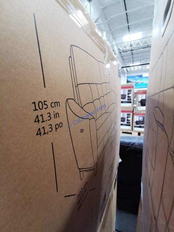 Leather Power Reclining Loveseat with Power Headrest CostcoChaser