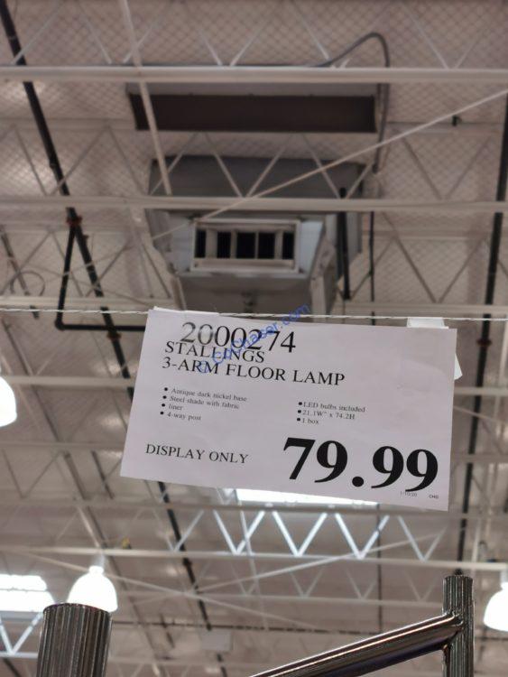 Costco2000274Stallings3ArmFloorLamptag CostcoChaser
