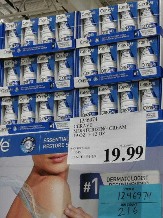 CeraVe Moisturizing Cream 19 OZ + 12 OZ CostcoChaser