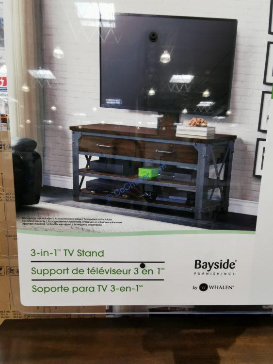 Bayside Furnishings Walton 56” 3in1 TV Stand CostcoChaser