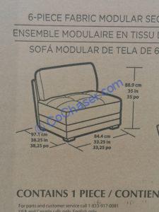 Costco-1325708-6PC-Fabric-Modular-Sectional-size