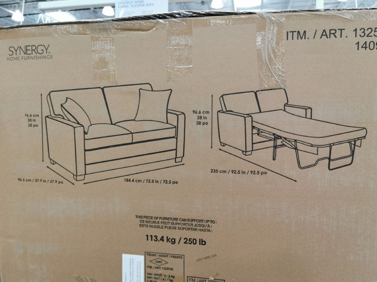 Costco1325743SynergyHomeFabricSleeperSofasize CostcoChaser