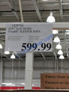 Costco-1325743-Synergy-Home-Fabric-Sleeper-Sofa-tag