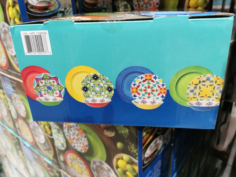Costco1338508TurklishTileMelamine12PieceDinnerwareSetitem