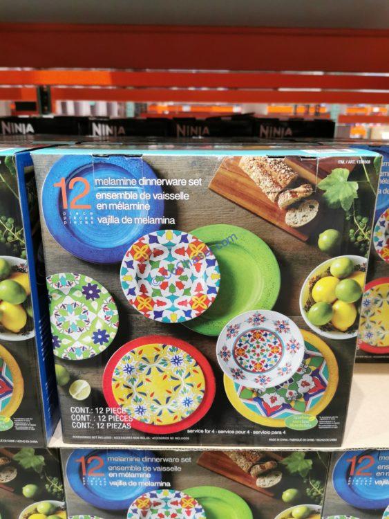 Costco1338508TurklishTileMelamine12PieceDinnerwareSet1