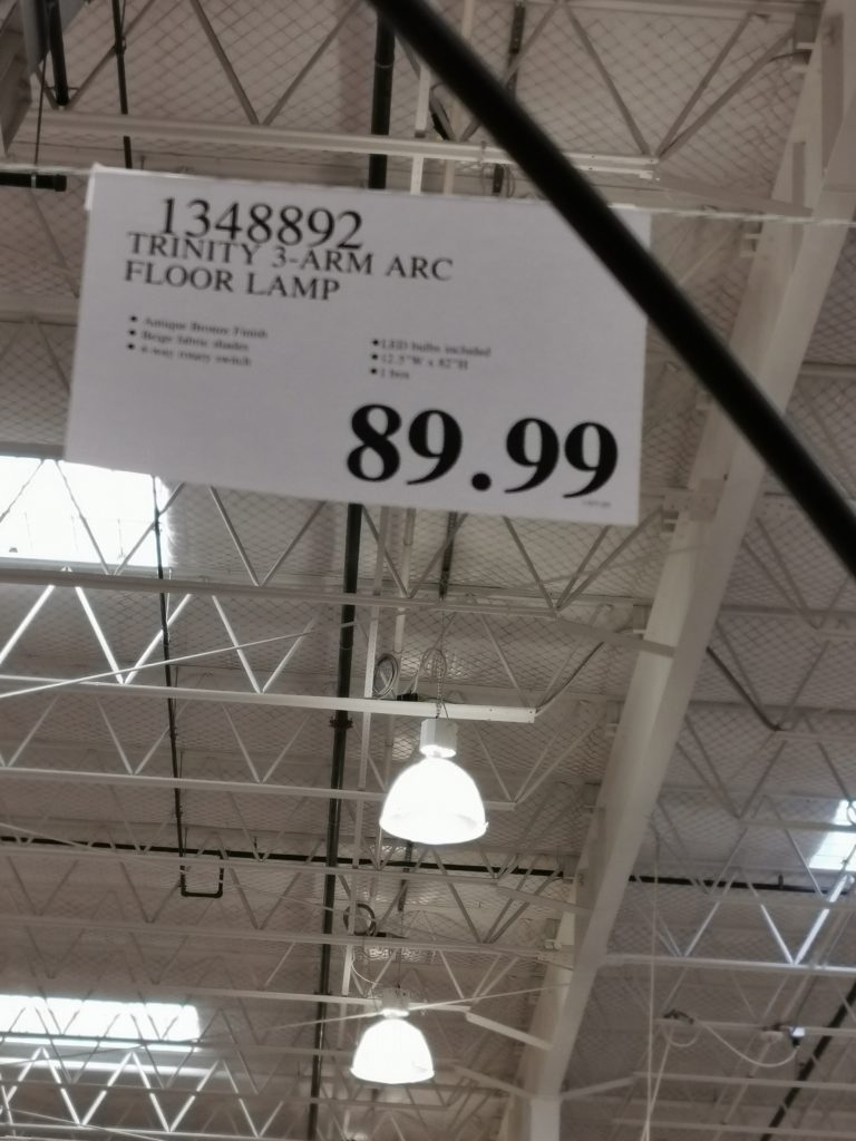 Costco1348892Trinity3ArmArcFloorLamptag CostcoChaser