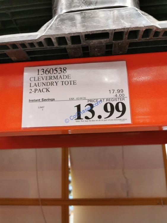 CleverMade Collapsible Laundry Basket Tote 2pack CostcoChaser