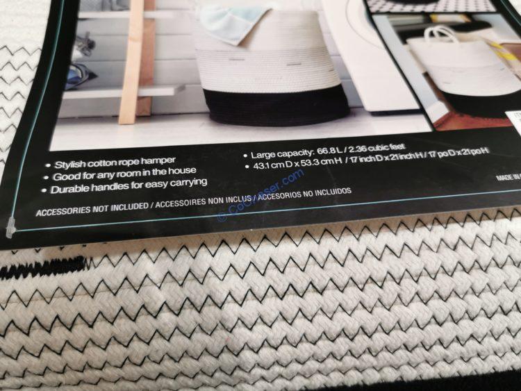 Costco1360658MesaCottonRopeHamperinf CostcoChaser