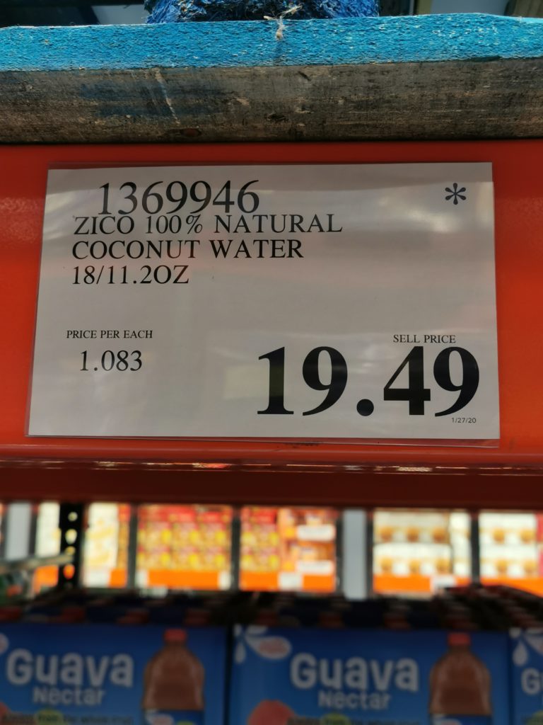 Costco1369946ZicoNatural100CoconutWatertag CostcoChaser