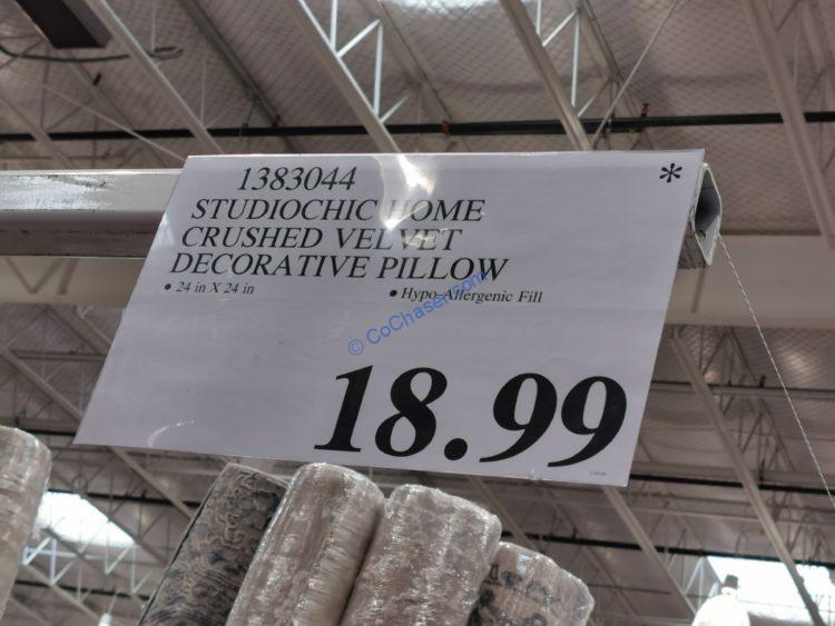 Costco1383044StudiochicHomeCrushedVelvetDecorativePillowtag