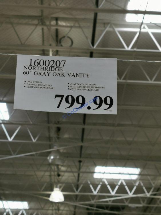 Northridge 60” Gray Oak Vanity CostcoChaser