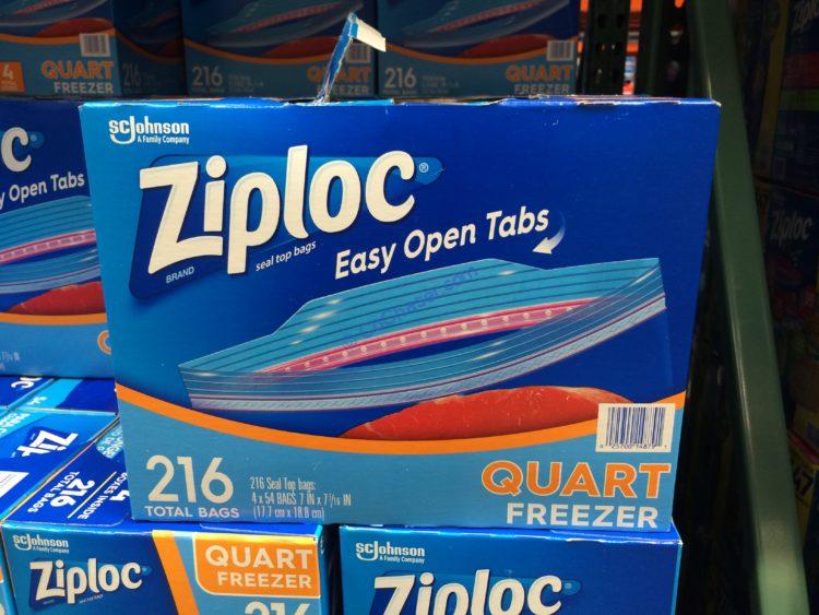 Ziploc Quart Freezer Bag, 4/54 Count Boxes