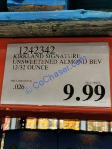 Costco-1242342-Kirkland-Signature-Unsweetened-Almond-Beverage-tag