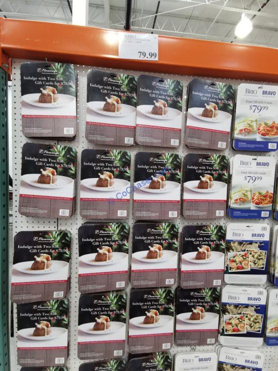 Costco364883FlemingsPrimeSteakhouseTwo50GiftCardsall