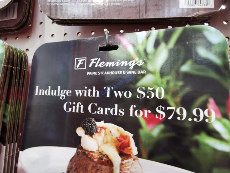 Costco364883FlemingsPrimeSteakhouseTwo50GiftCards