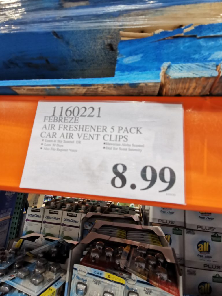 Costco1160221FebrezeAirFreshenerCarVentClipsLinenSkytag