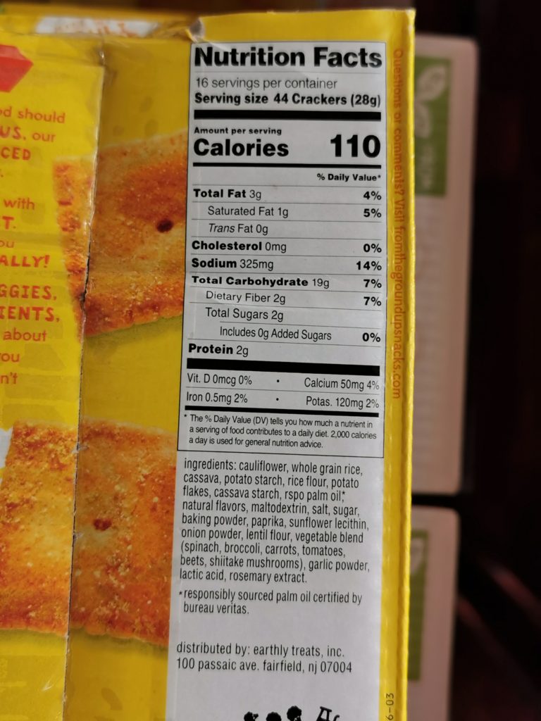 Costco1339174FromTheGroundupCauliflowerCrackerschart CostcoChaser