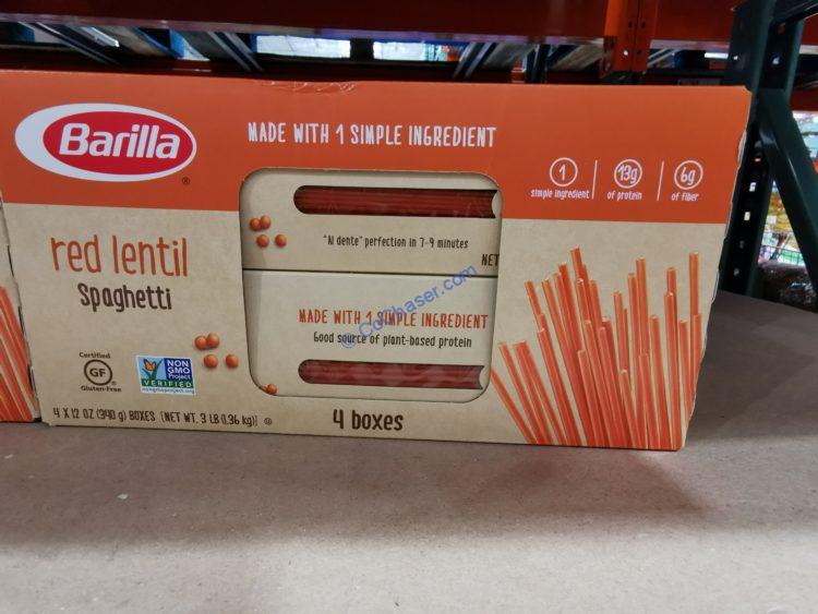 Barilla Red Lentil Spaghetti 4/12 Ounce Box