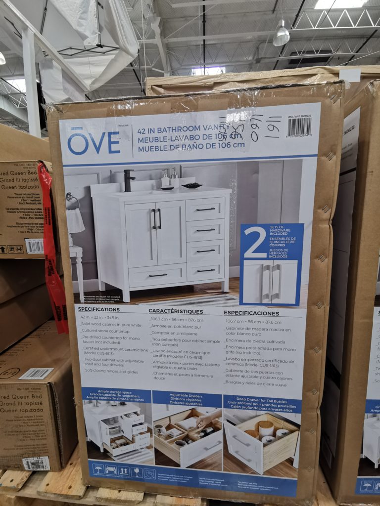OVE Decors 42” White Vanity CostcoChaser
