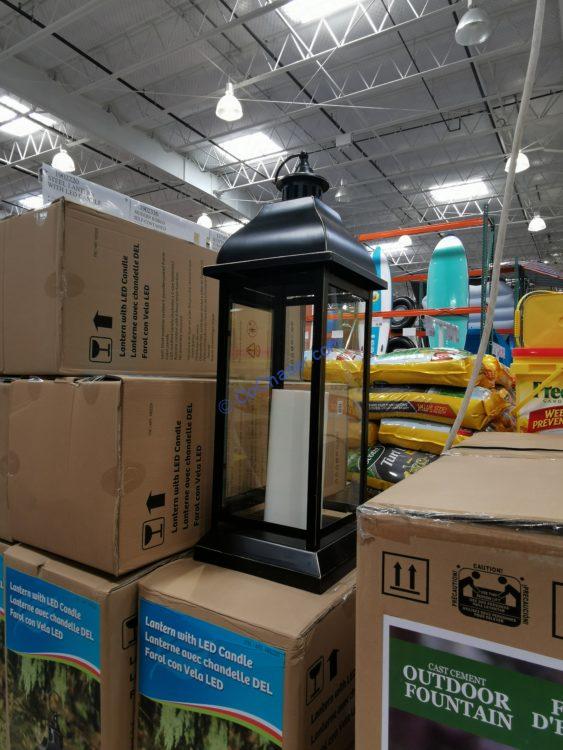 Costco-1902220-Steel-Lantern-with-LED-Candle