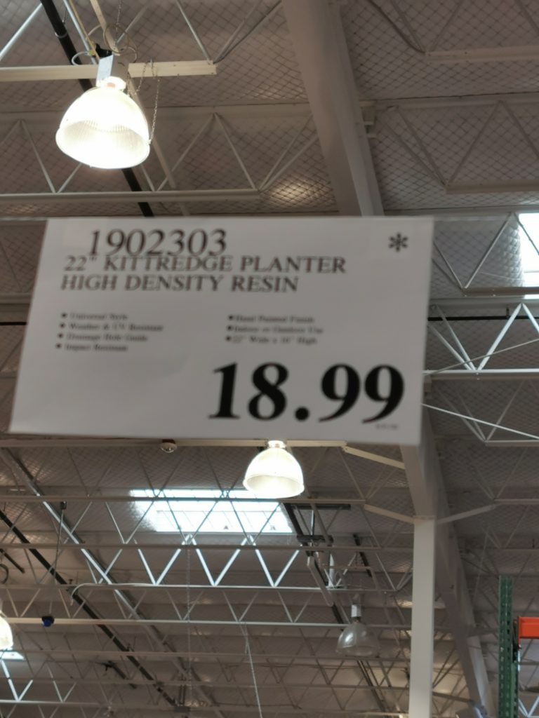 Costco190230322KittredgePlanterHighDensityResintag CostcoChaser