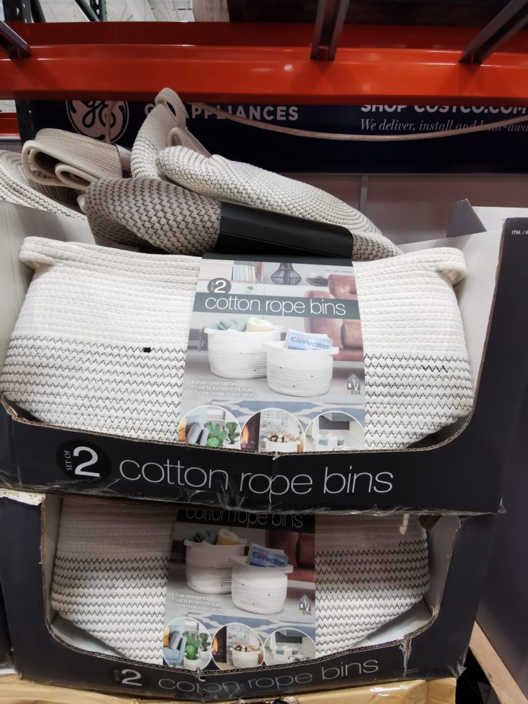 Mesa Cotton Rope Bins Set of 2 CostcoChaser