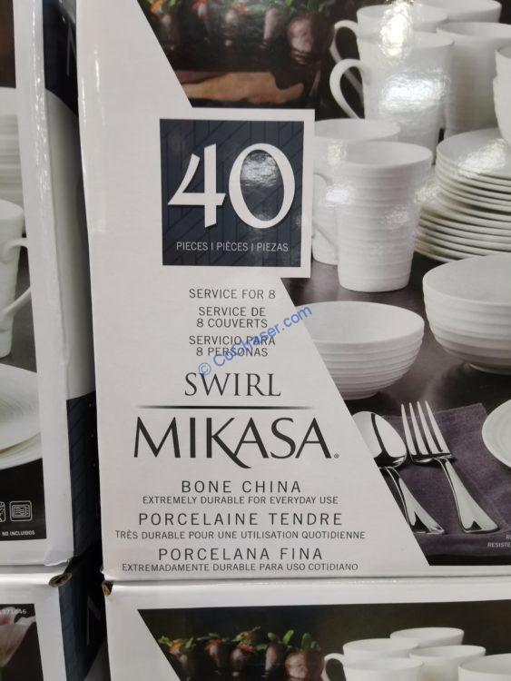 Costco1371846 MikasaAwirl40PieceBoneChinaDinnerwareSetname