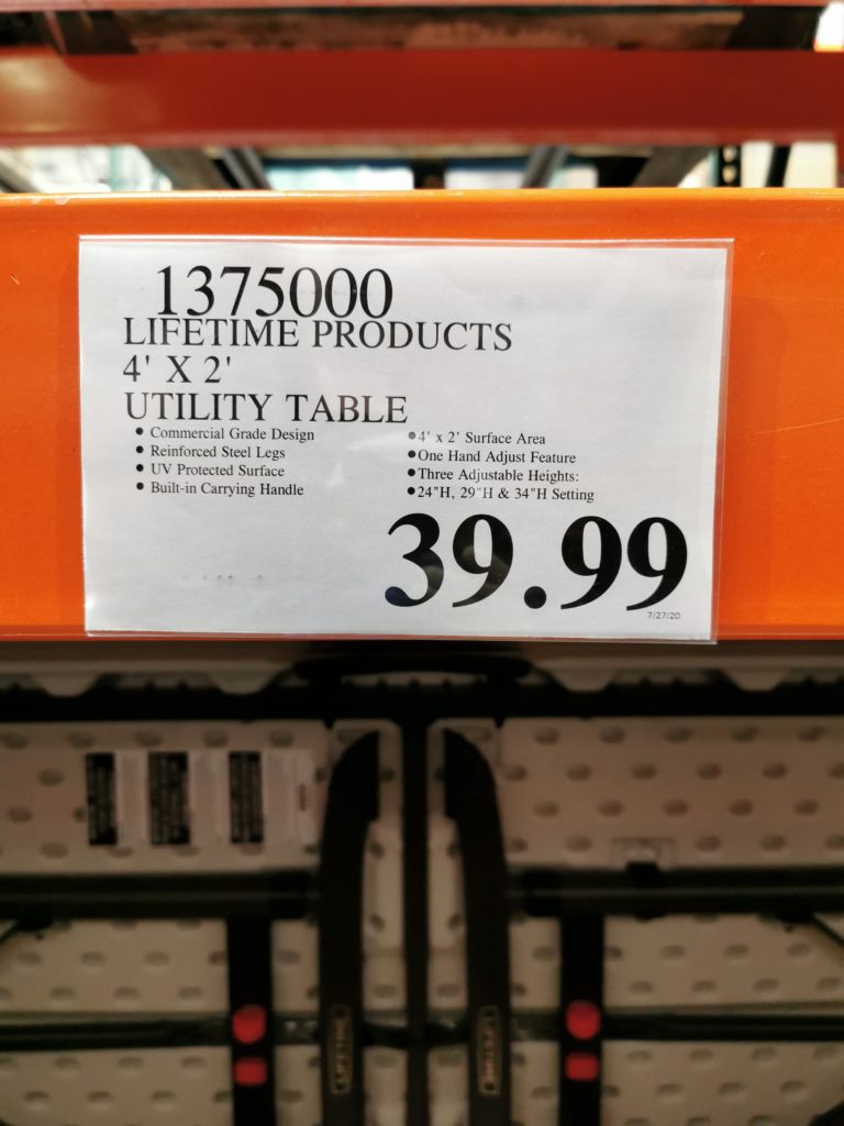 Costco1375000 LifetimeProductsUtilityTabletag CostcoChaser