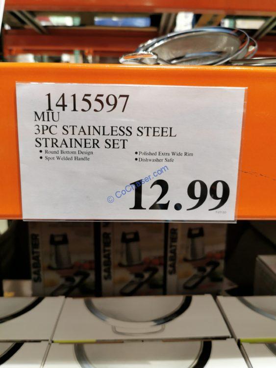 Costco1415597MIU3PCStainlessSteelStrainerSettag CostcoChaser