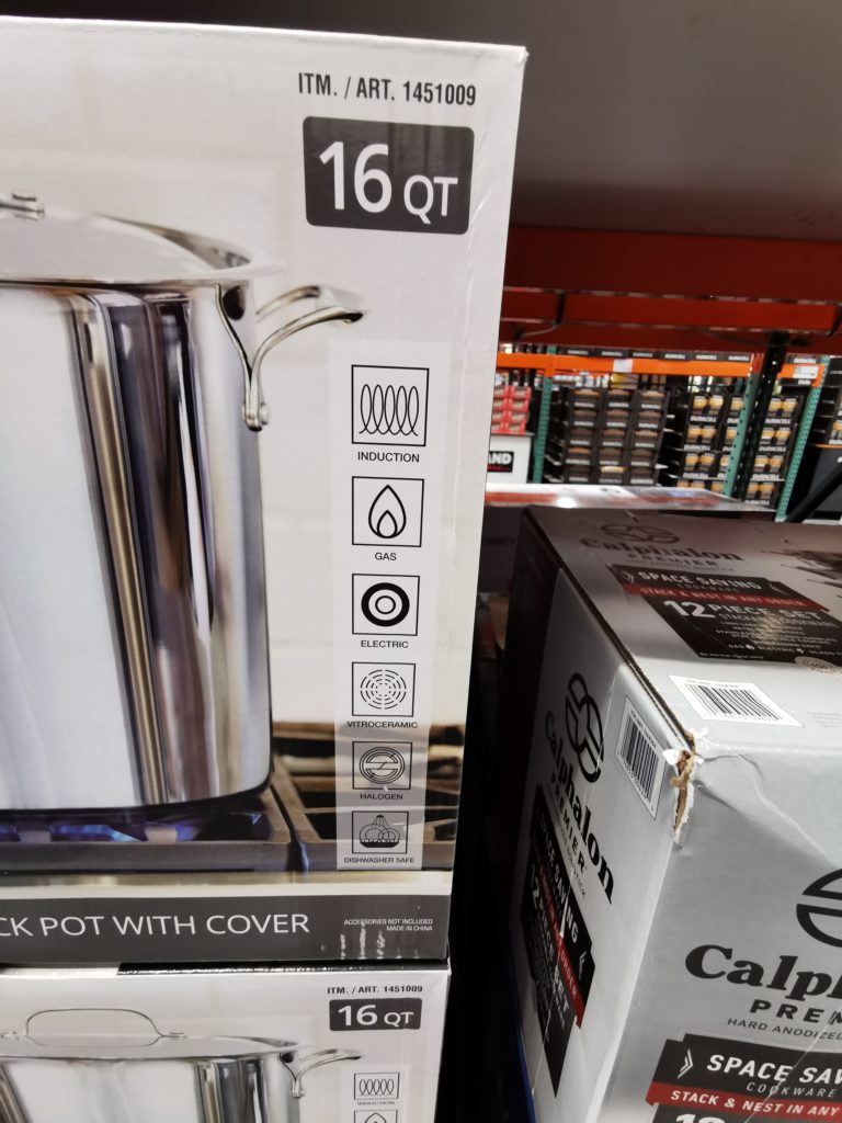Costco1451009 Bergner16QTStainlessSteelStockPotwithCoverpart