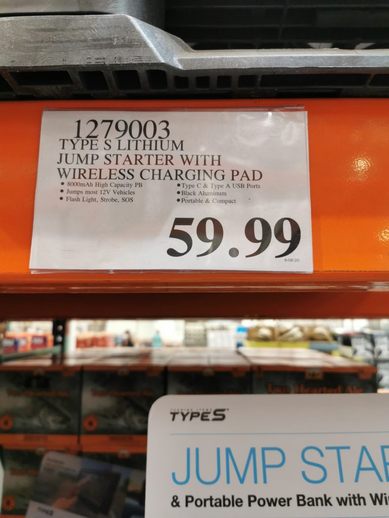 Costco1279003TypeSLithiumJumpStarterwithWirelessChargingPad