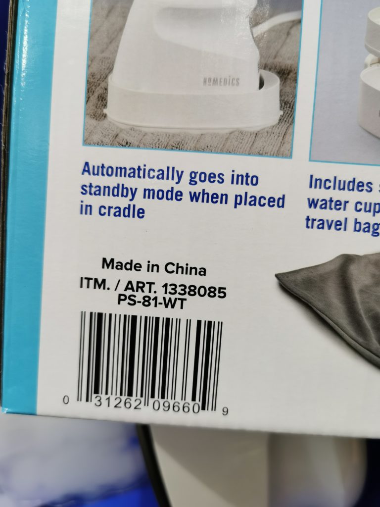 Costco1338085HoMedicsMiniGarmentSteamerandIronbar CostcoChaser
