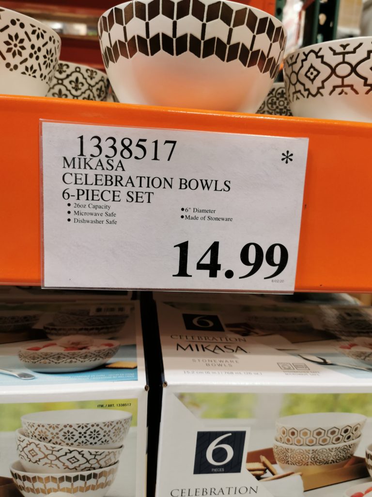 Costco1338517 MikasaCelebrationBowls6PieceSettag CostcoChaser