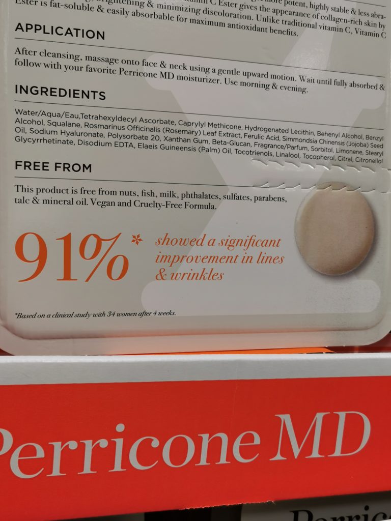 Costco1374577 PerriconeMDVitaminCEsterBrighteningSerumspec