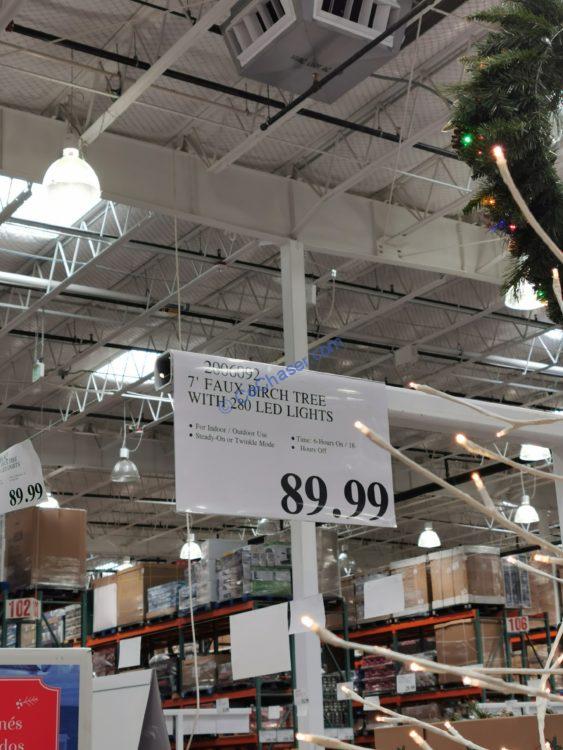 7′ Faux Birch Tree with 280 LED Lights CostcoChaser