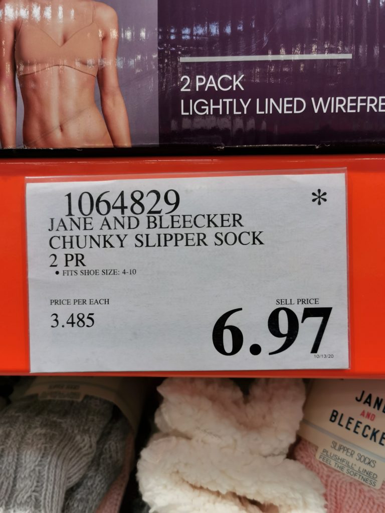 Costco1064829JaneandBleeckerSlipperSocktag CostcoChaser