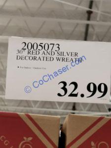 Costco-2005073-30-Red and-Silver-Decorated-Wreath-tag