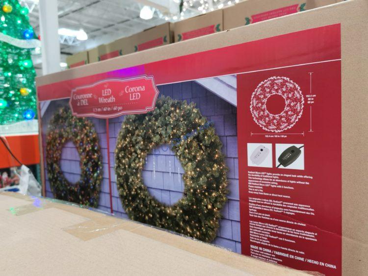 60″ LED Wreath with 800 Color Changing LED Lights CostcoChaser