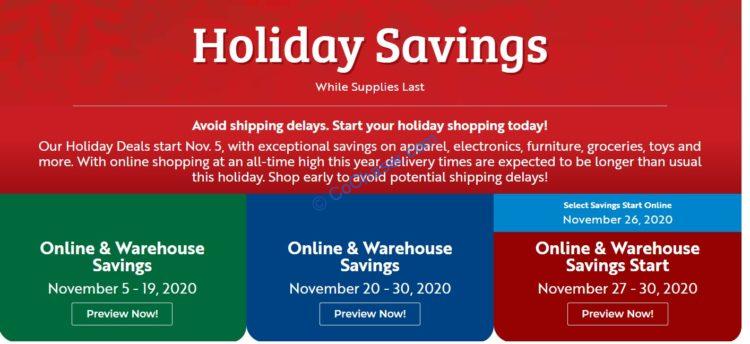 Costco Pre Holiday Savings: November 5 – 19, 2020