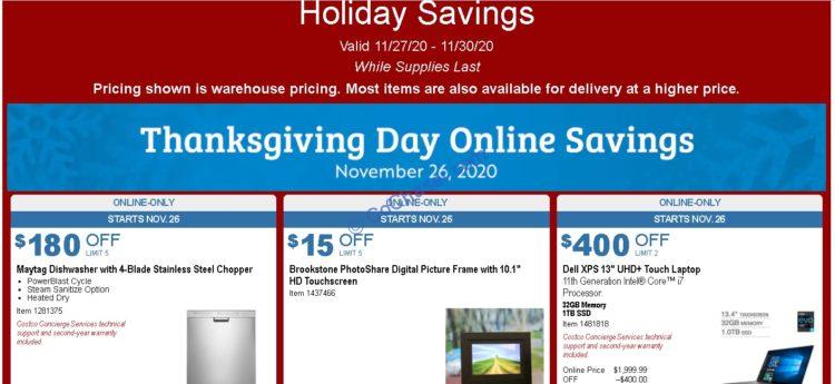 Costco Holiday Savings: November 27 – November 30, 2020