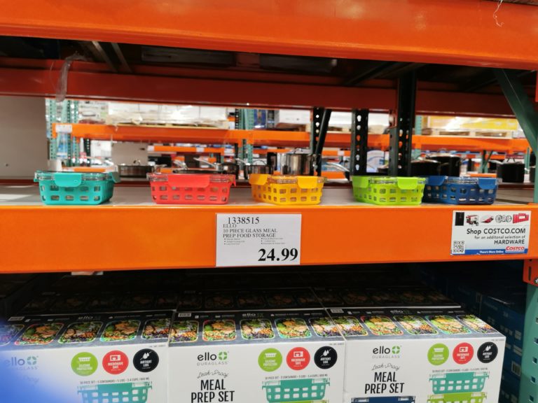 ELLO 10 Piece Glass Metal Prep Food Storage CostcoChaser