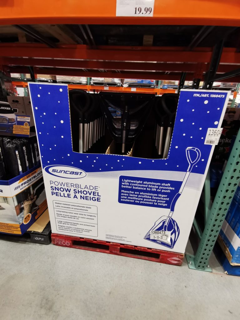 Costco1360473SuncastSnowShovelErgonomicFormGripNylonWearStrip
