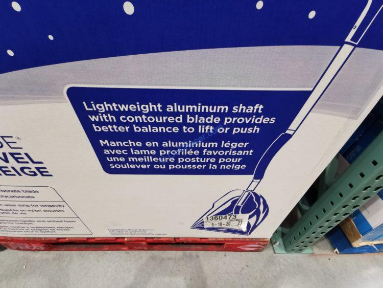 Costco1360473SuncastSnowShovelErgonomicFormGripNylonWearStrip